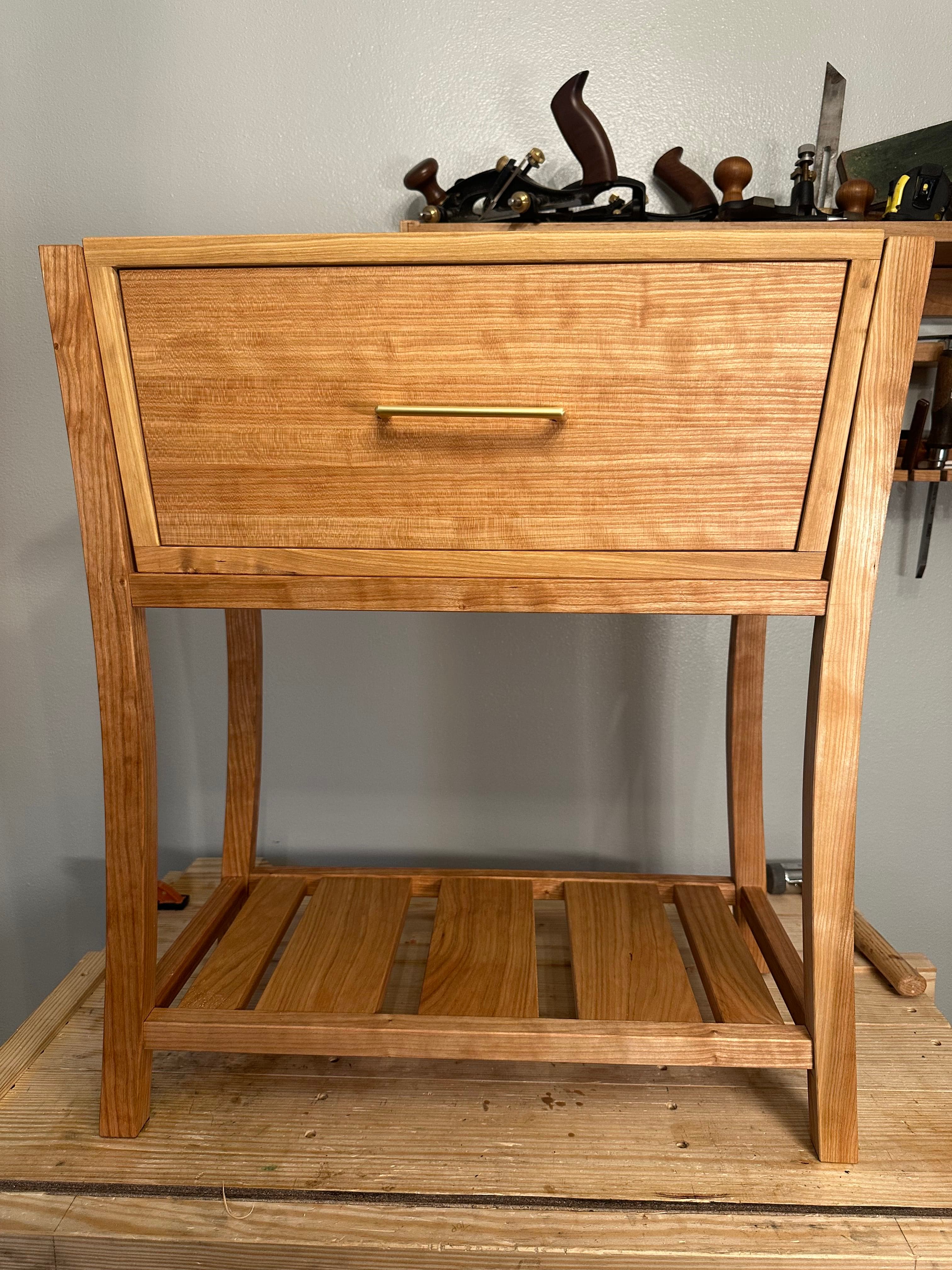 Solid wood end table, custom wooden end tables by Goldthorne Studio