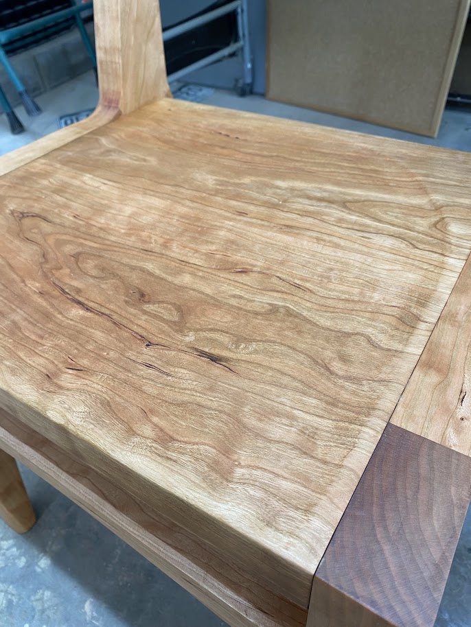 Cherry grain close-up, furniture-grade hardwood